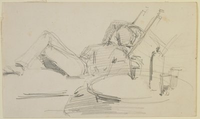 Ein Mann, der auf einem Bett liegt, 1858 von James Abbott McNeill Whistler